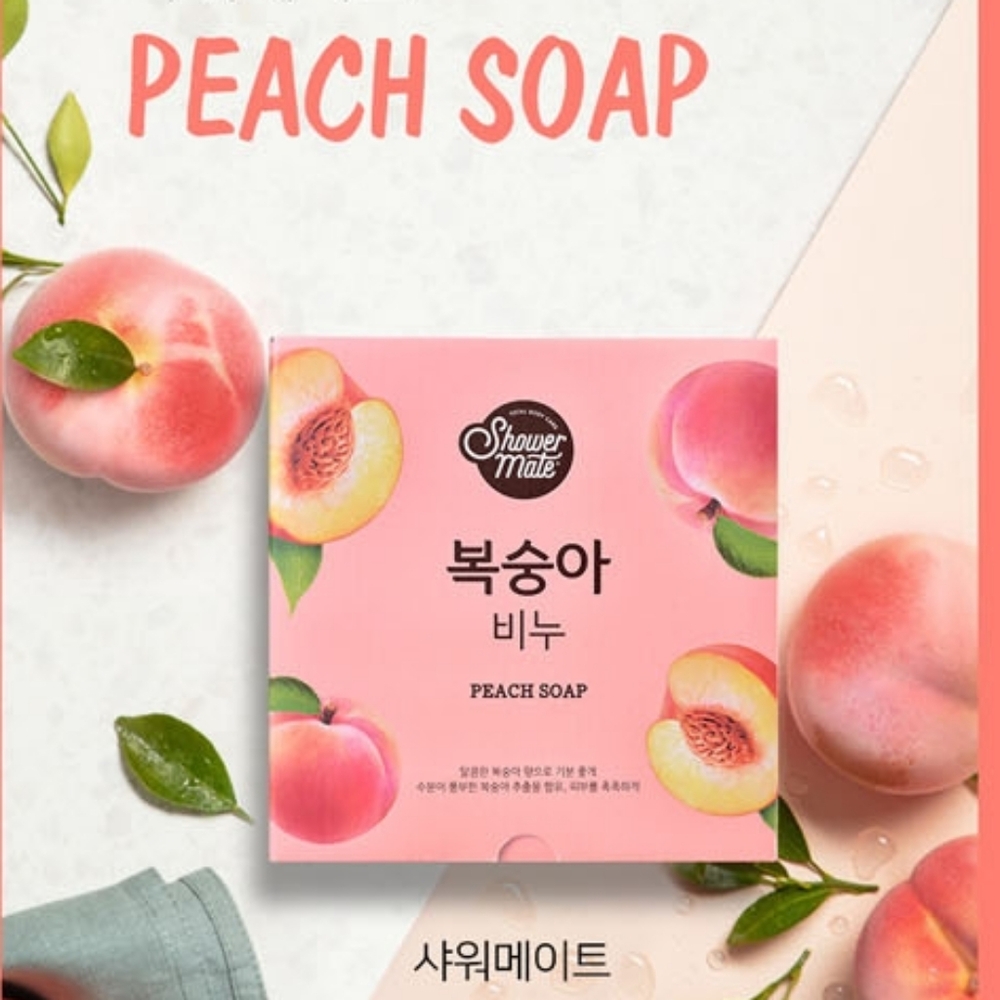 Shower Mate Natural Peach Soap Set Of 12 x 3.17 oz (90 g)